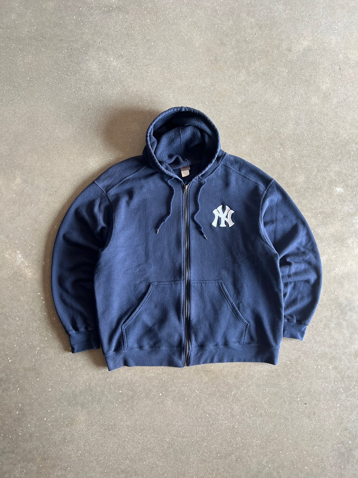 Vintage Navy Blue NY Yankees Hoodie - XL