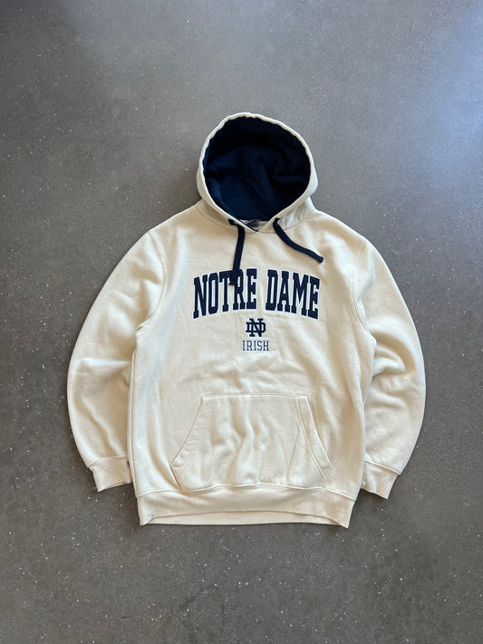 Vintage Yellow Notre Dame Hoodie - L