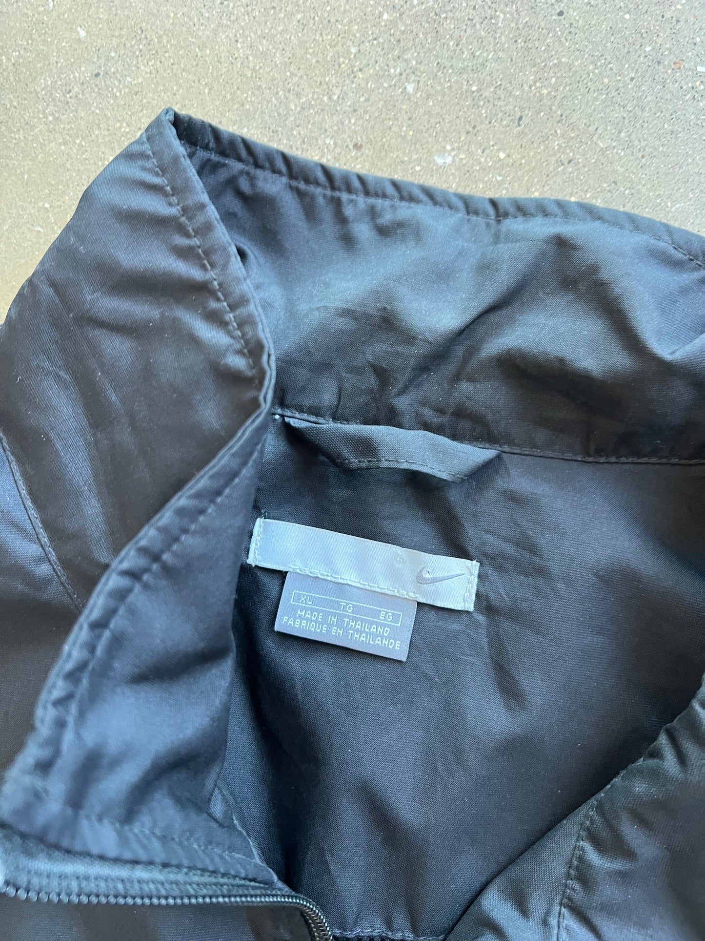 Black Nike Swoosh Windbreaker Zip Up - XL