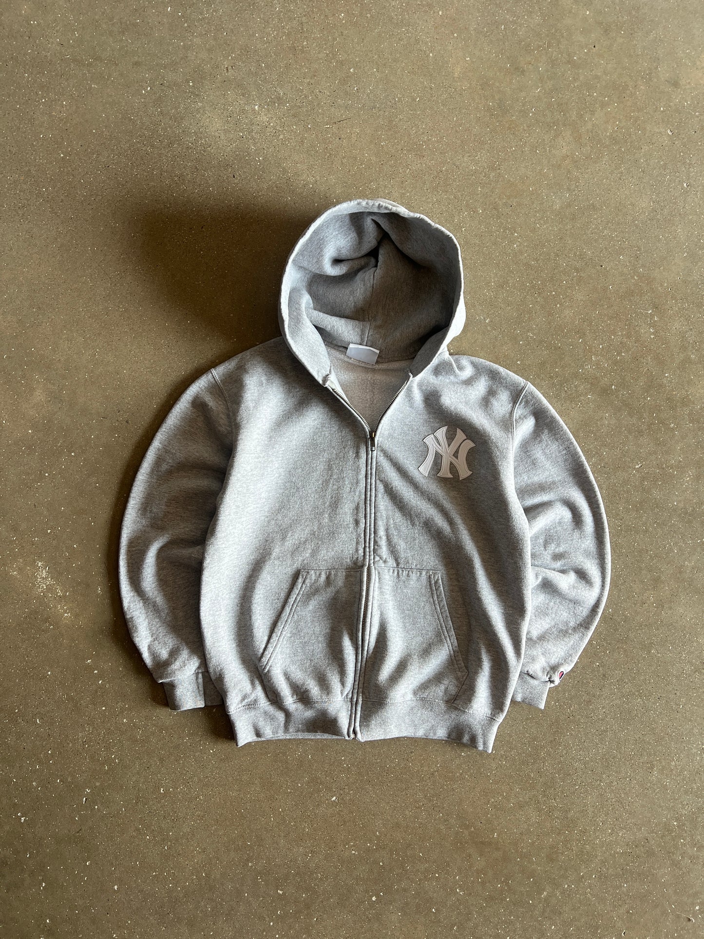 Vintage Heather Grey Yankee Logo Hoodie - XS