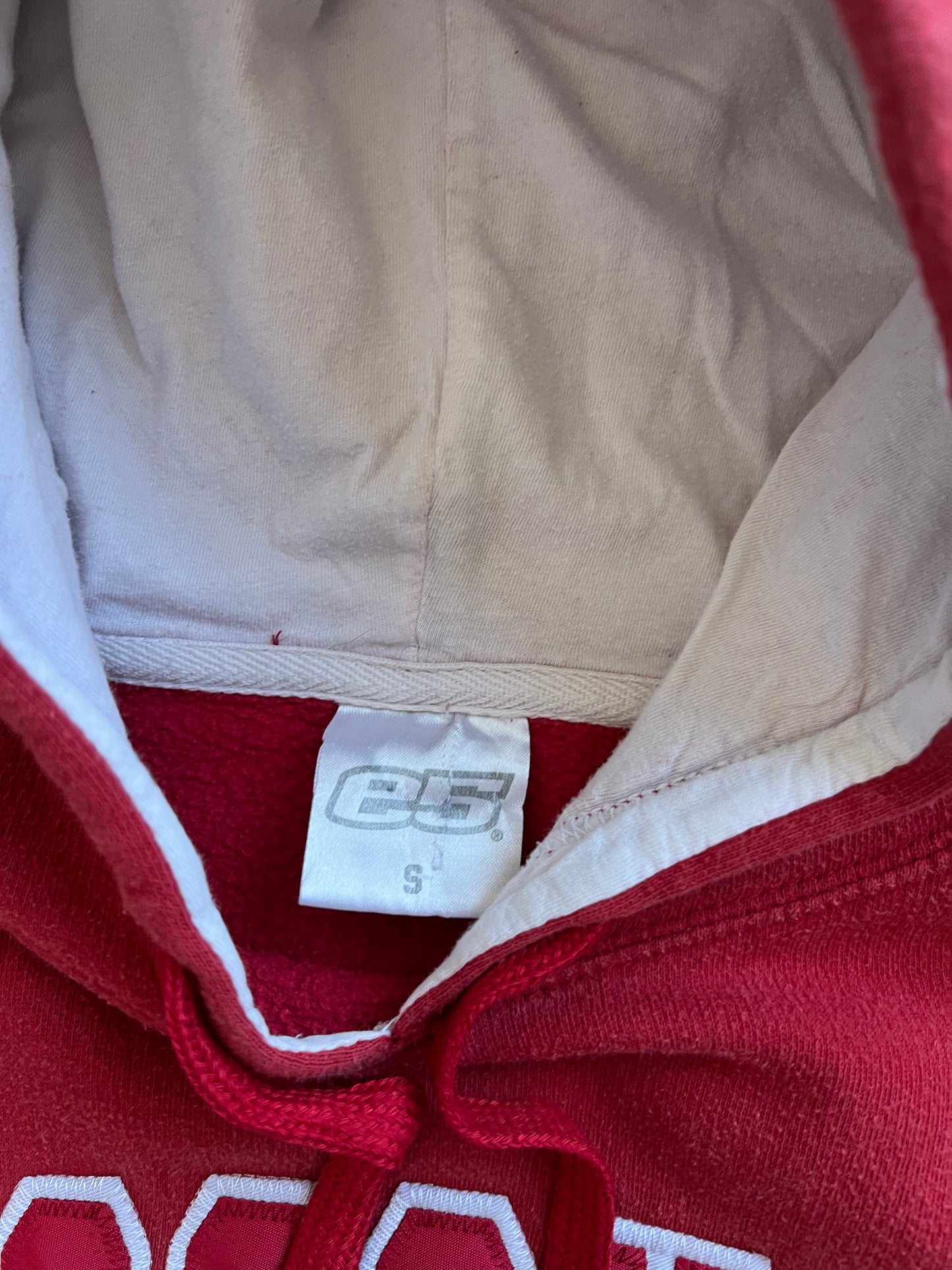 Black Red Wisconsin Spellout Hoodie - S