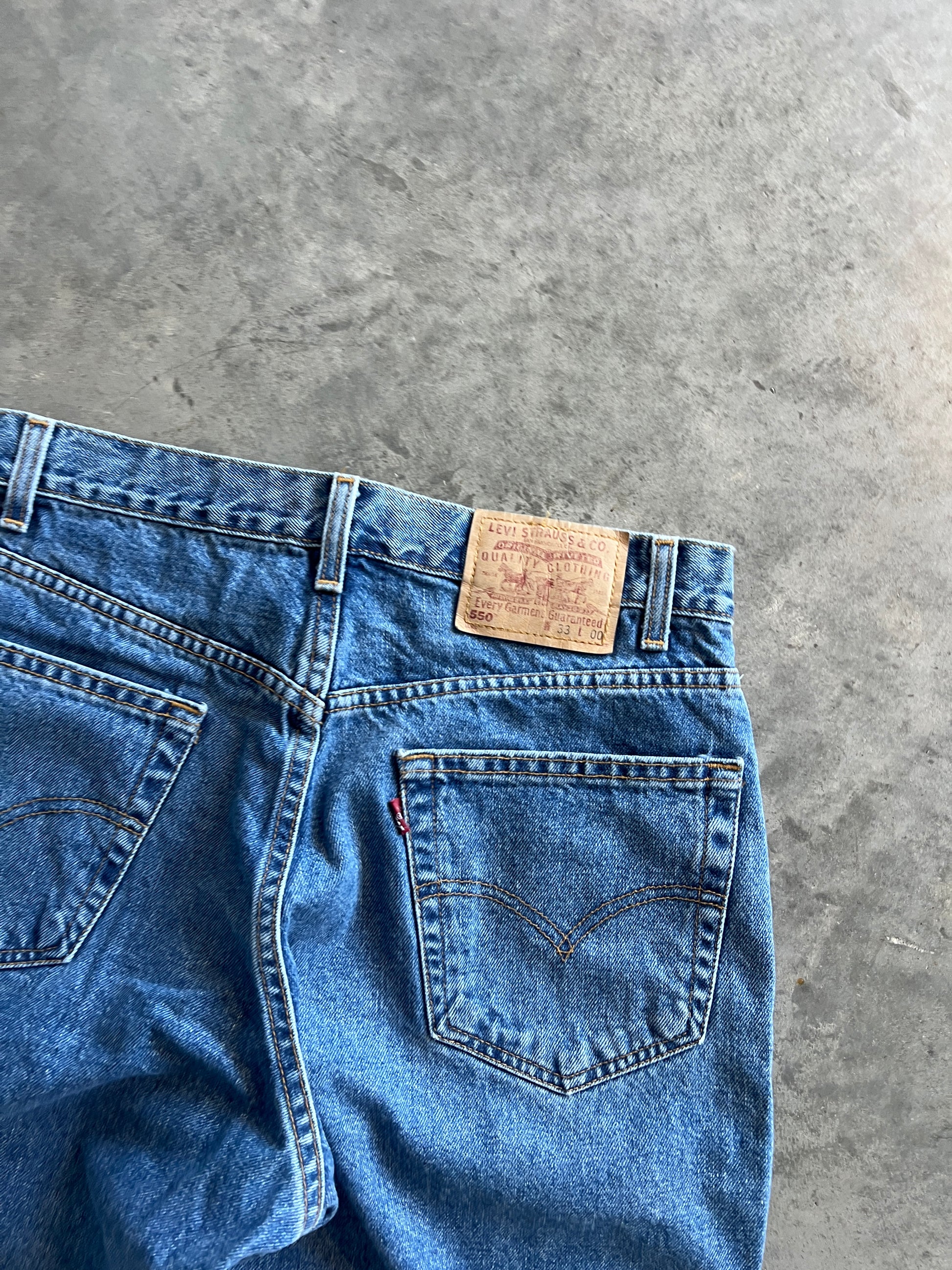 Vintage Levi 505 Dark Wash Shorts - 33