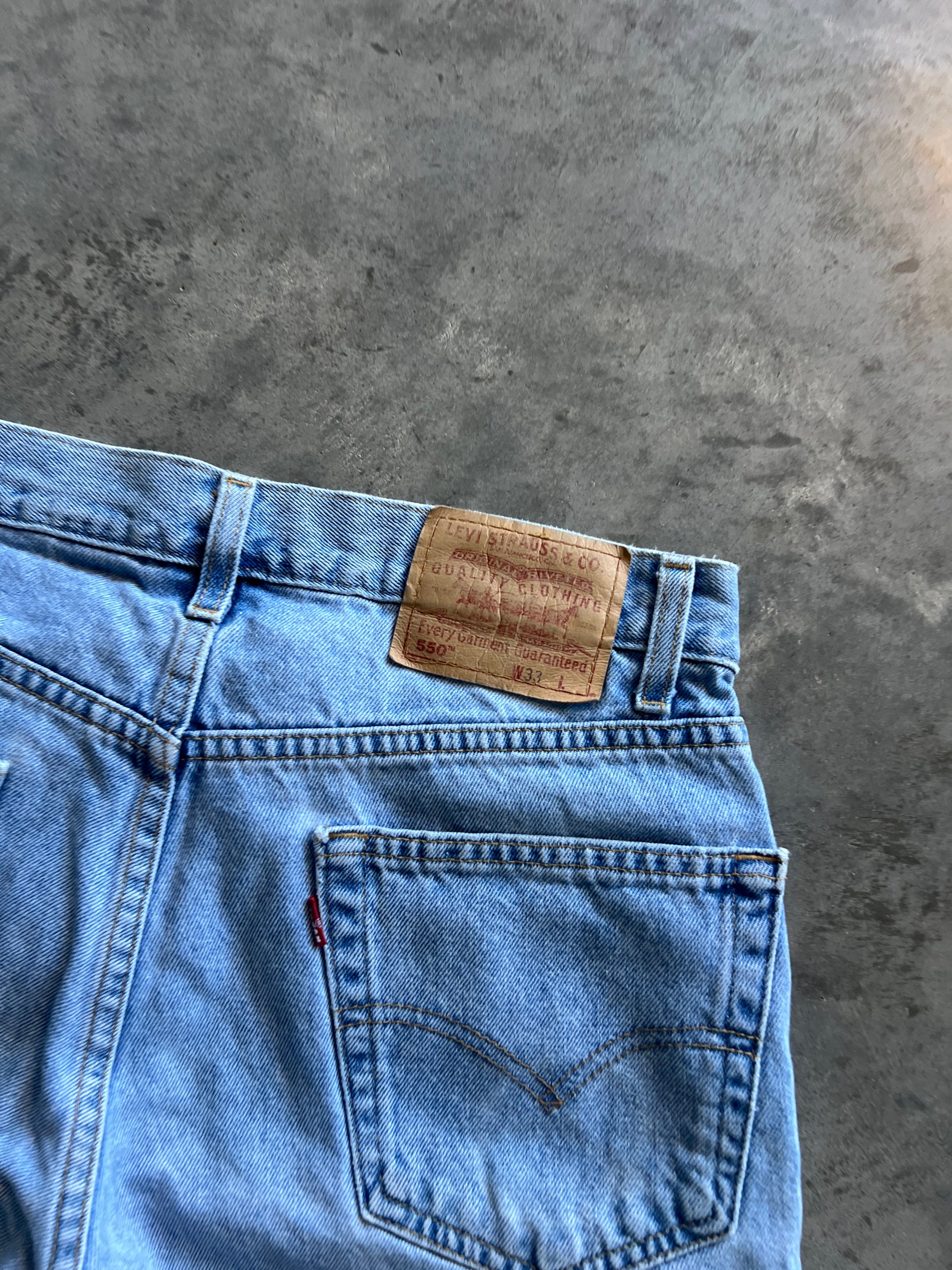 Vintage Levi 505 Light Wash Shorts - 33