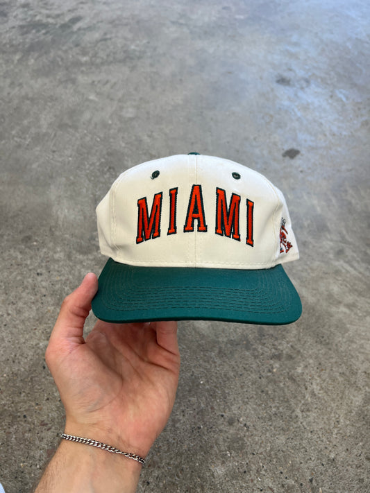 Vintage Mami Hurricanes Snapback Hat