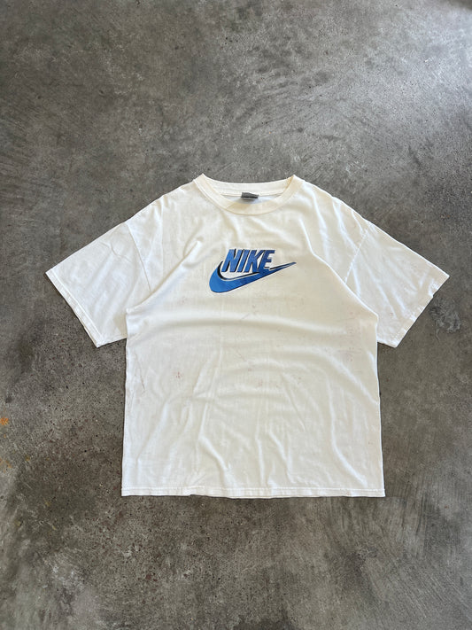 Vintage White Nike Logo Shirt - XL