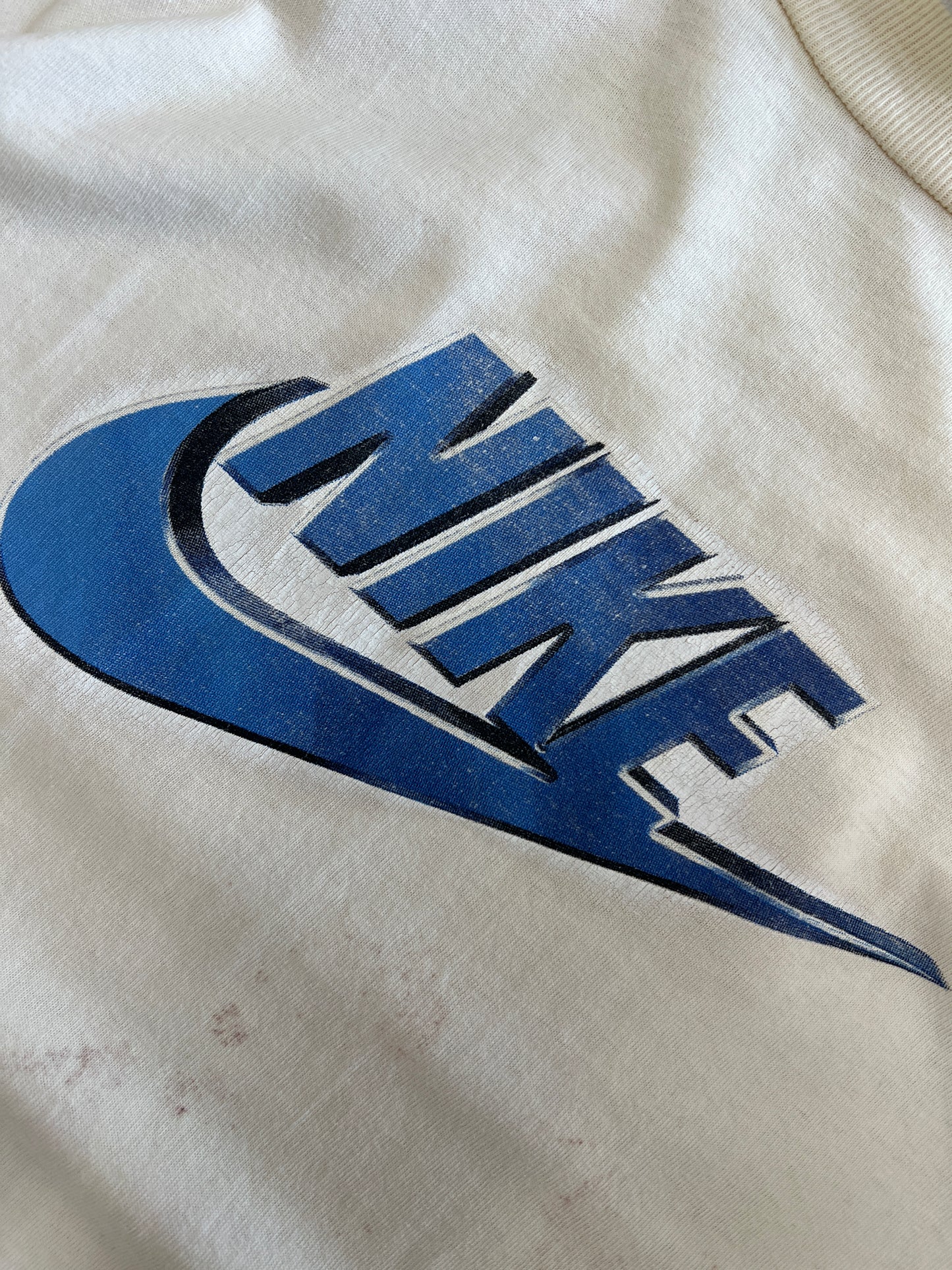 Vintage White Nike Logo Shirt - XL