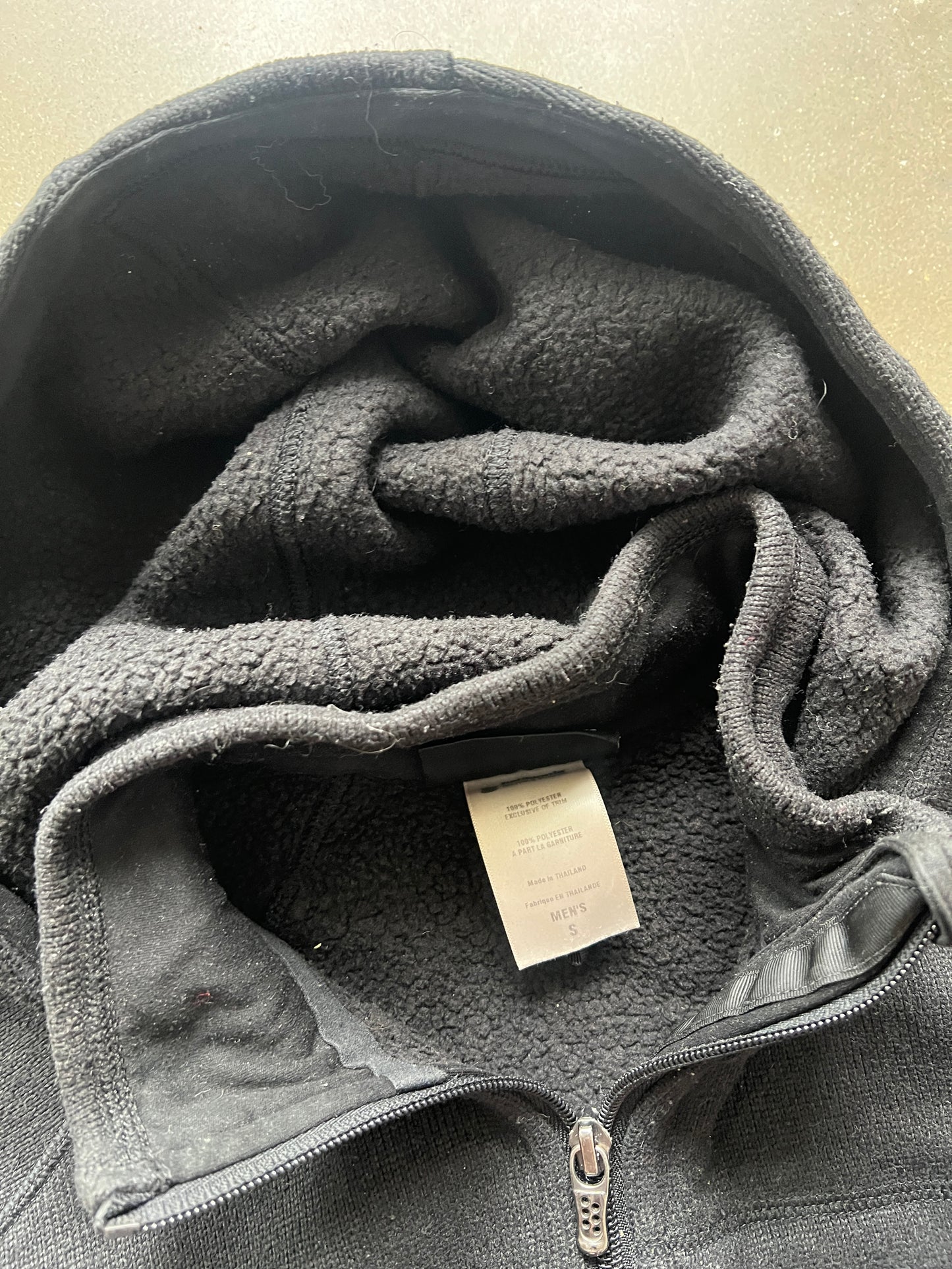 Vintage Black Patagonia Zip Up Fleece Hoodie - S