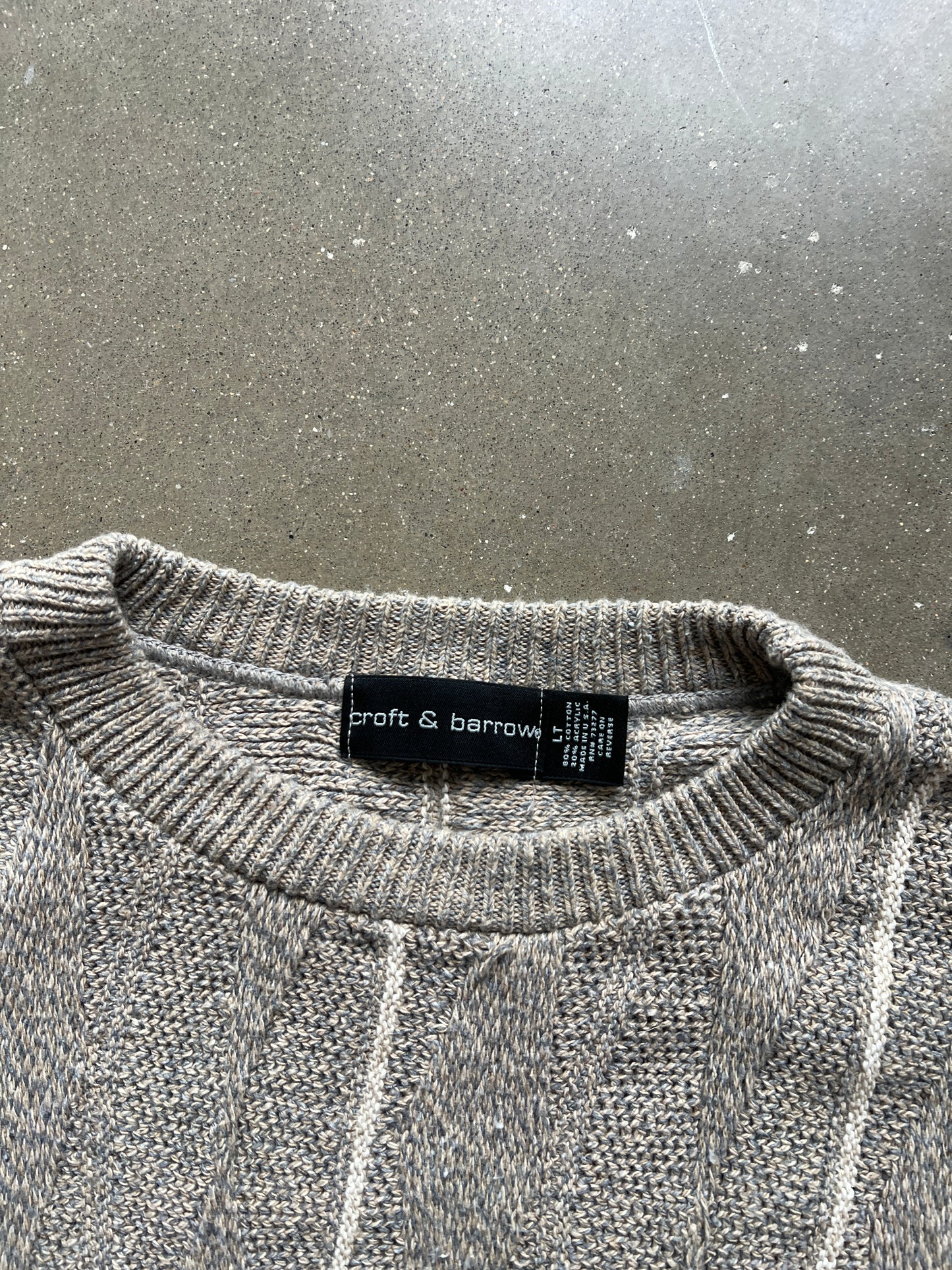 Vintage Tan Croft & Borrow Knit Sweater - LT