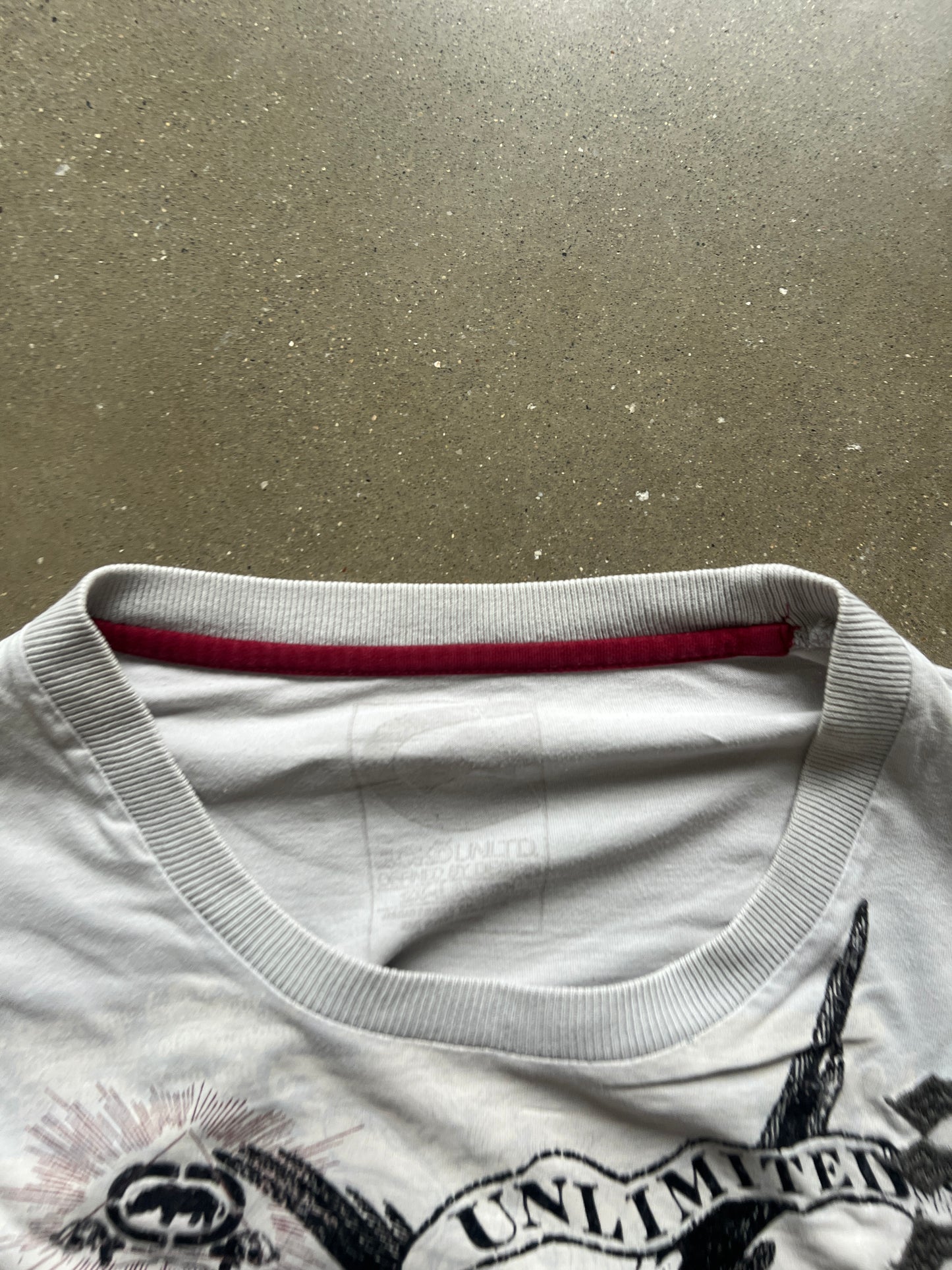 Vintage White Affliction Styled Ecko Unlimited Shirt - XXL