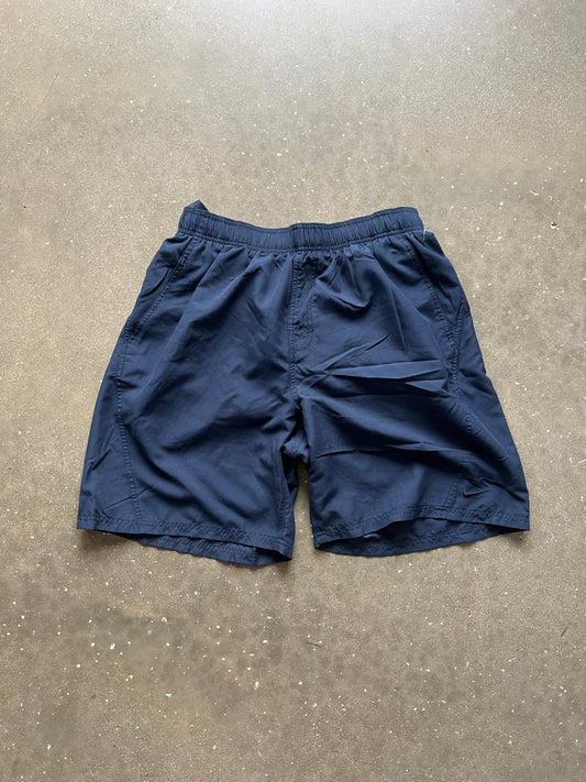 Vintage Navy Blue Nike Jogger Shorts - L