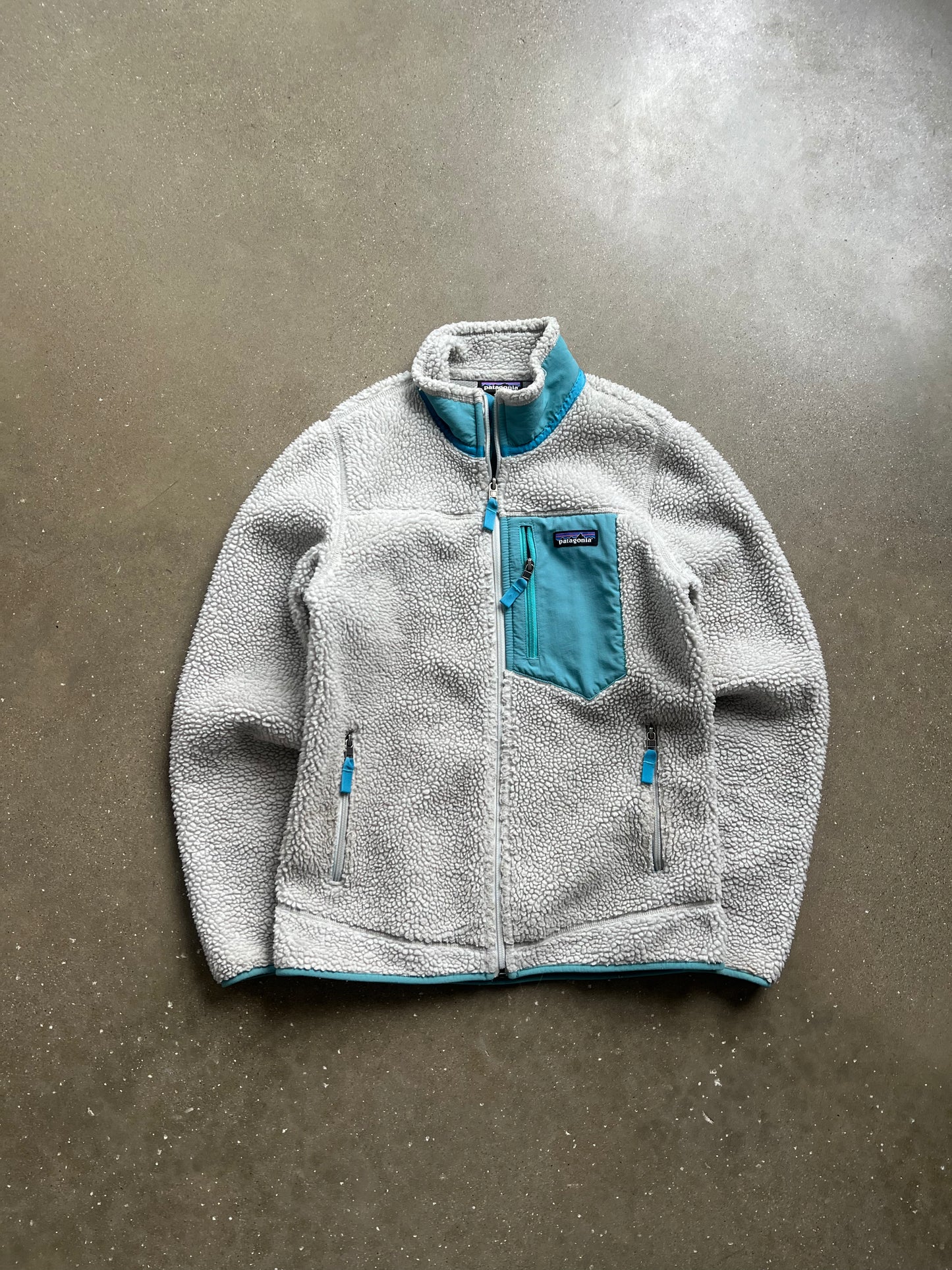 Vintage Grey Patagonia Fleece Zip Up - M