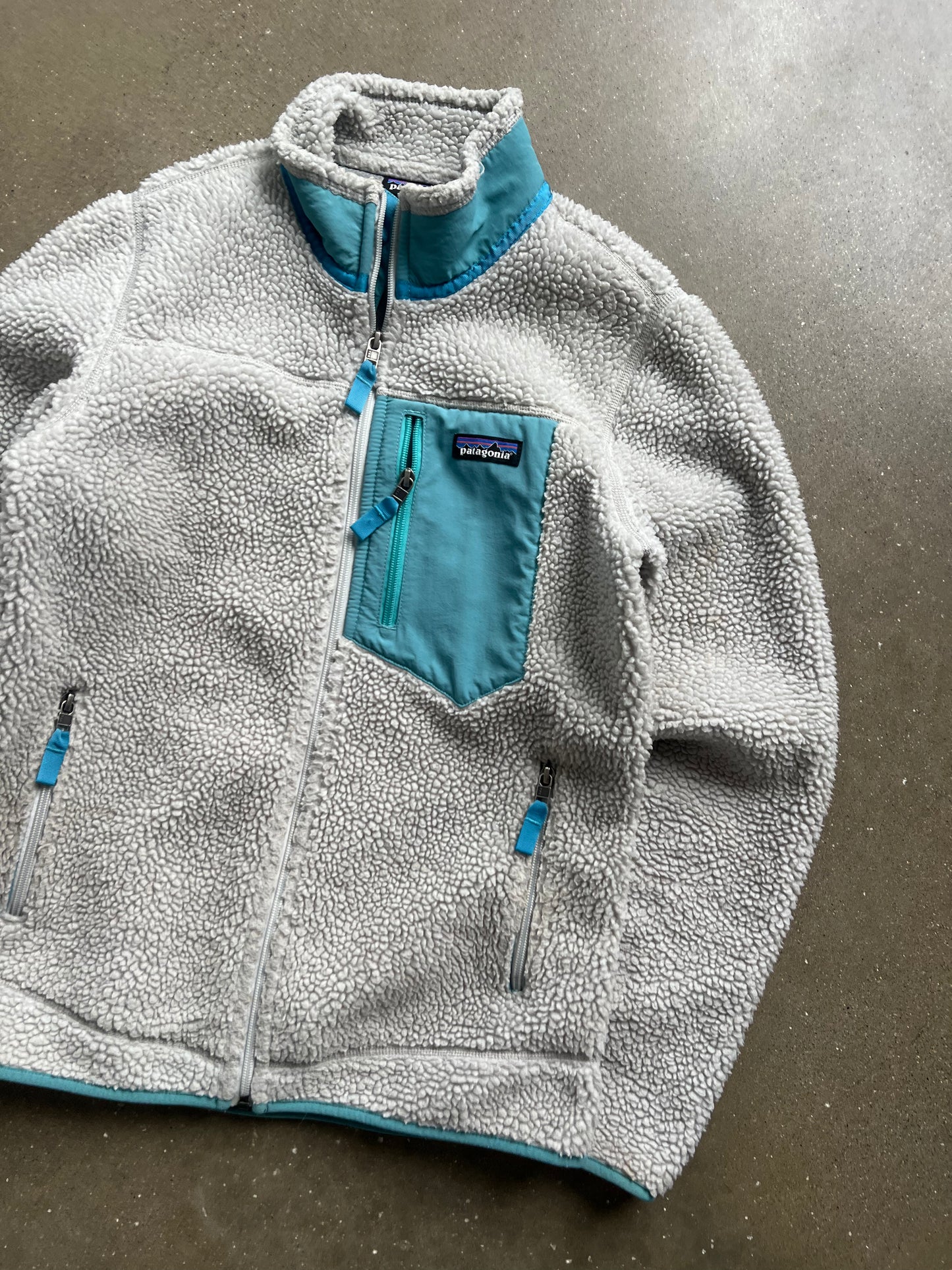 Vintage Grey Patagonia Fleece Zip Up - M