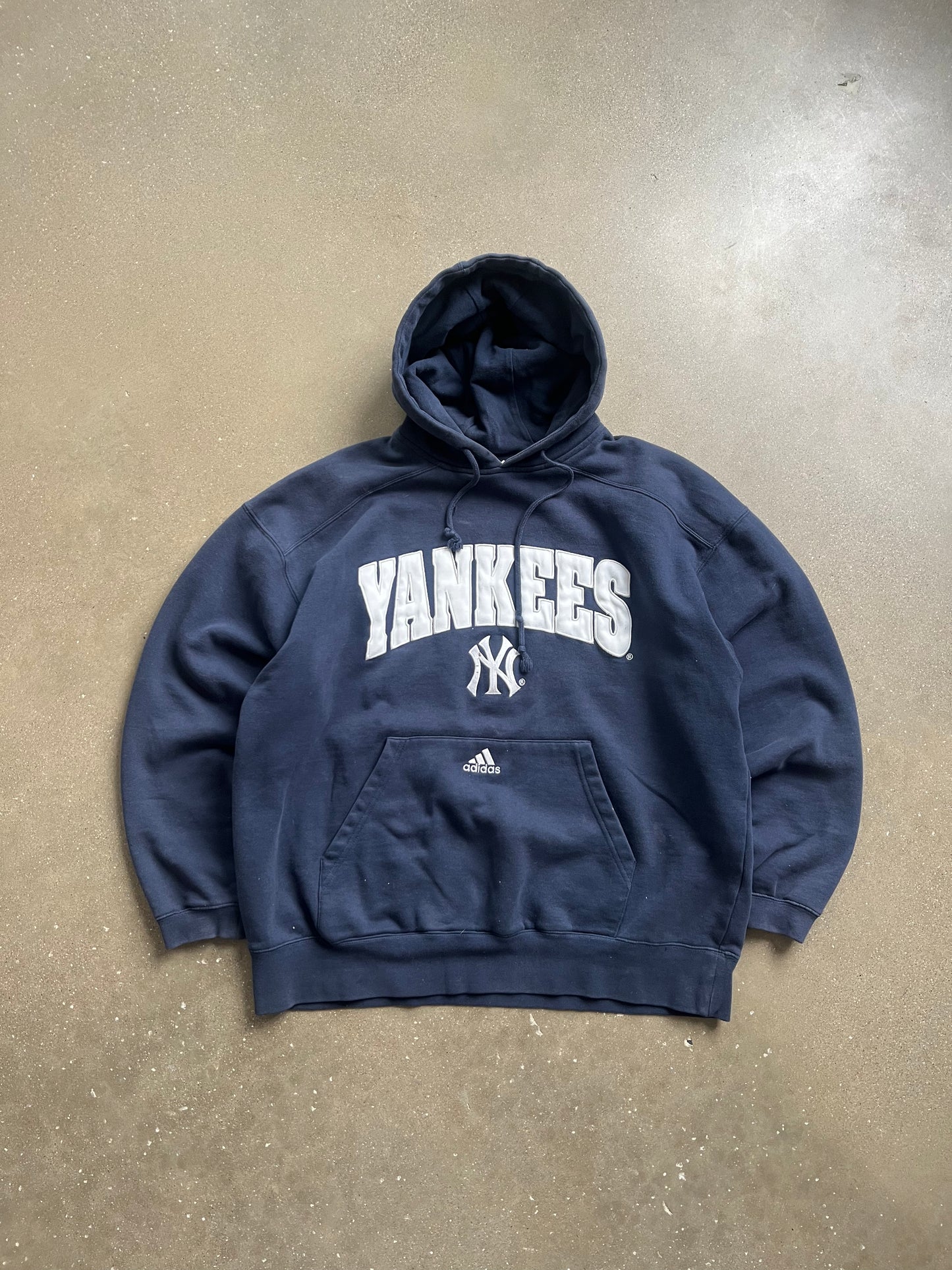 Vintage New York Yankee Spellout Hoodie - L