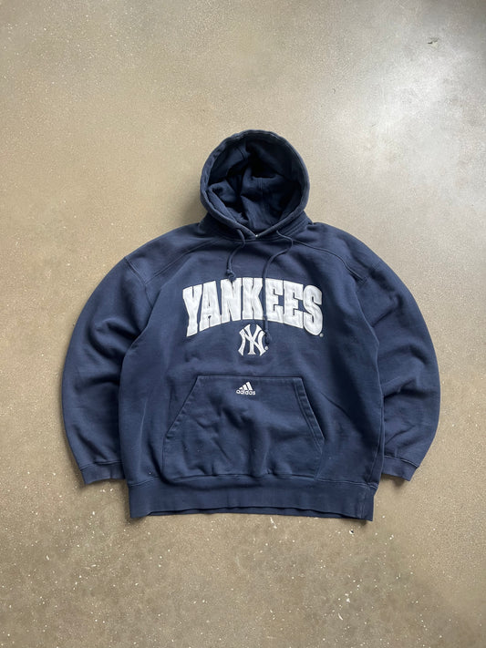 Vintage New York Yankee Spellout Hoodie - L