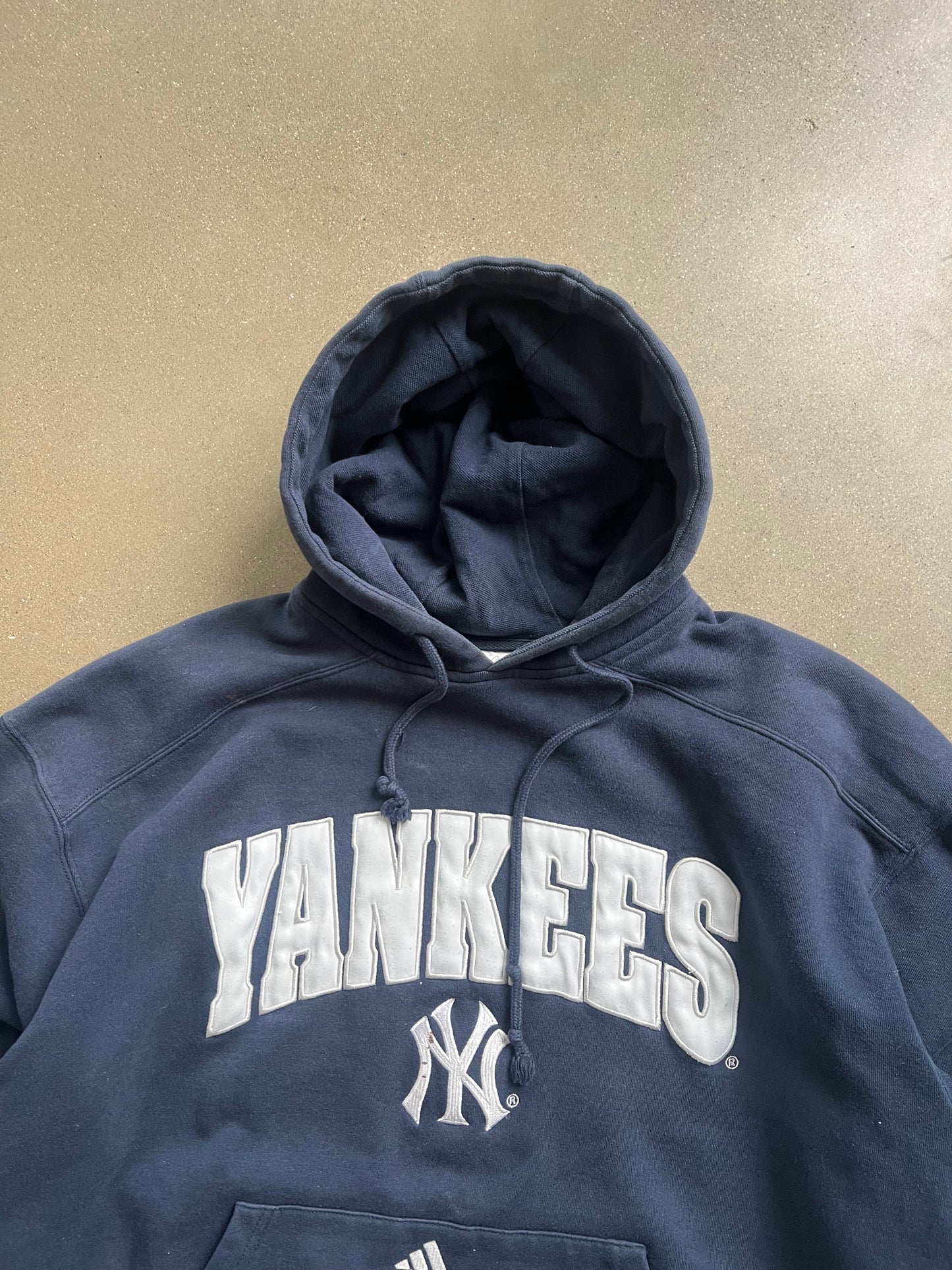 Vintage New York Yankee Spellout Hoodie - L