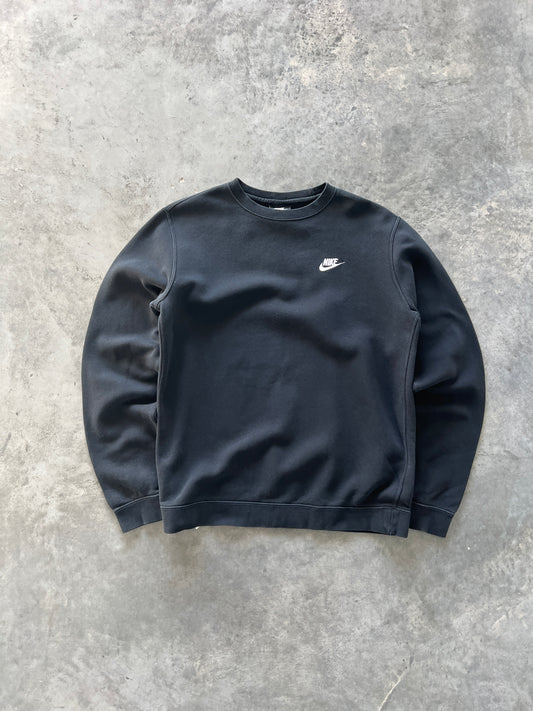 Vintage Black Nike Spellout Crew - M