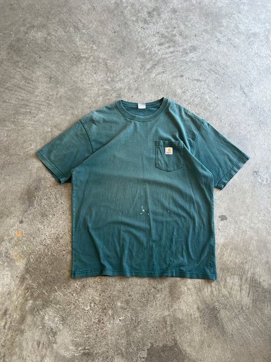 Vintage Faded Green Carhartt Shirt - L