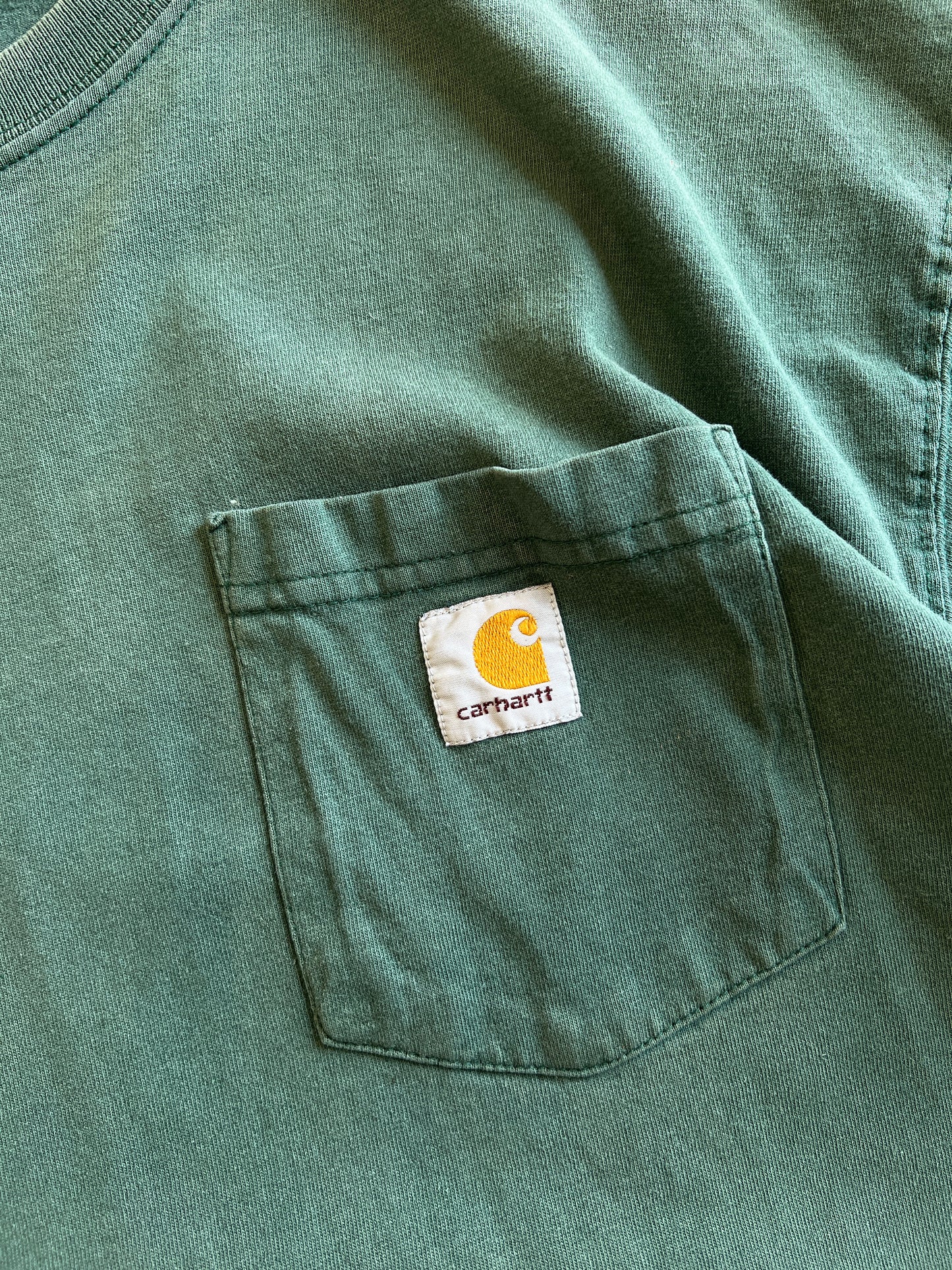 Vintage Faded Green Carhartt Shirt - L