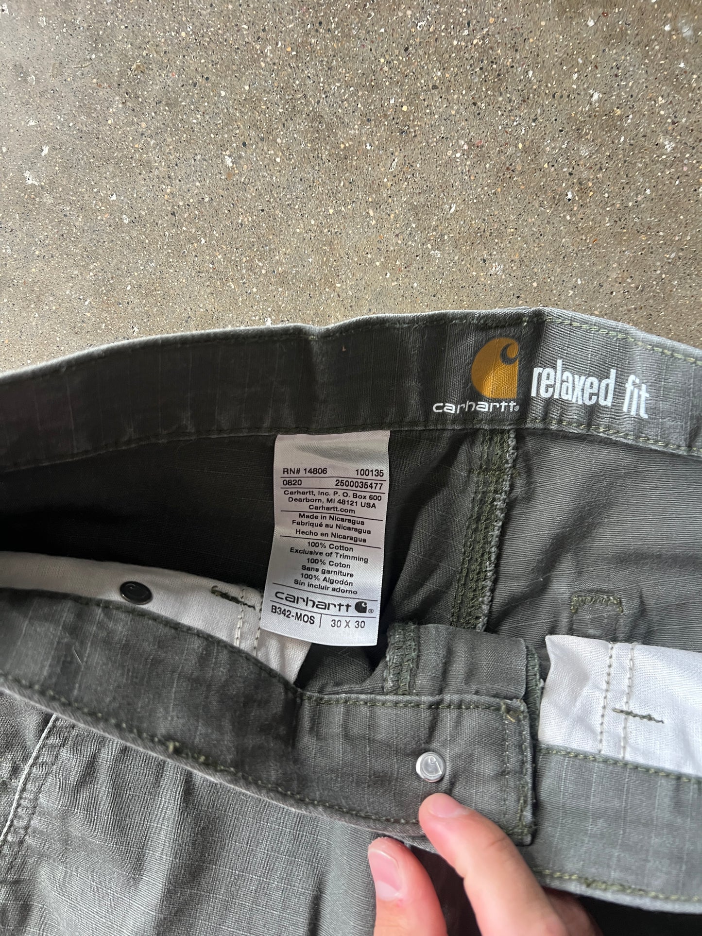 Vintage Faded Grey Carhartt Cargo Pants 30x30