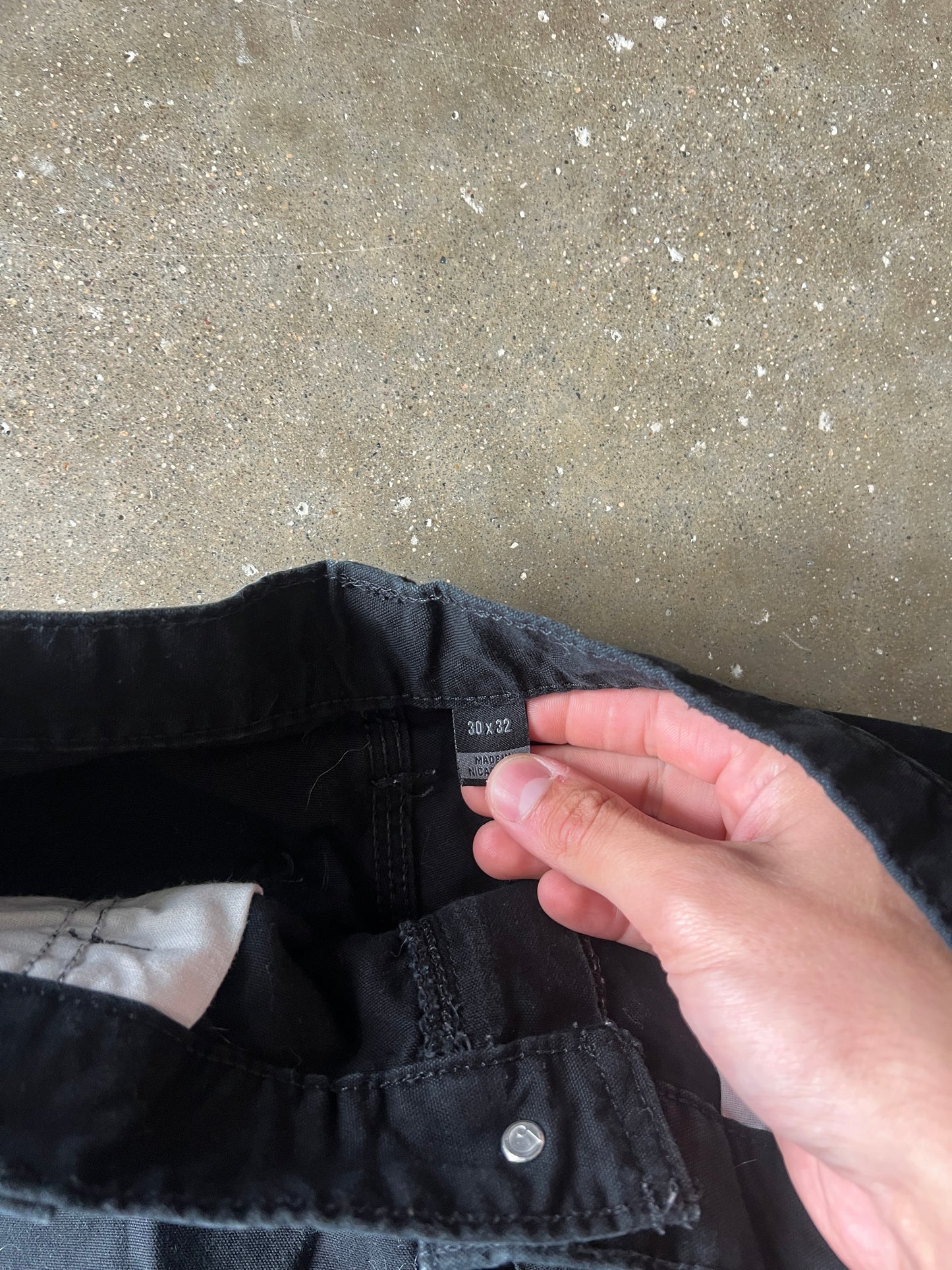 Vintage Faded Black Carhartt Cargo Pants - 30x32