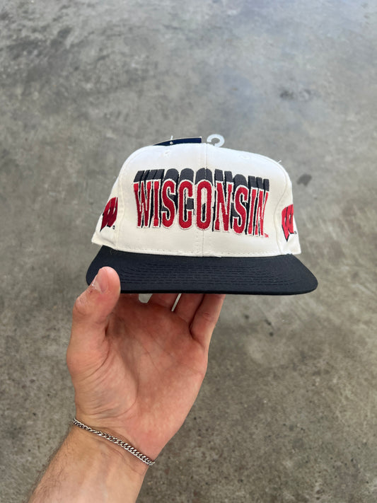 Vintage Wisconsin Spellout Snapback Hat