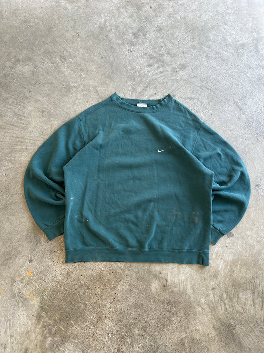 Vintage Forest Green Nike Crew - XXL