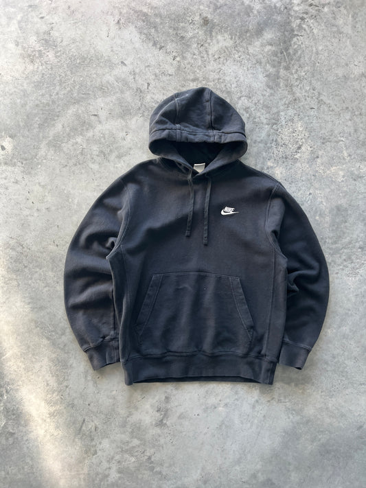 Vintage Black Nike Spellout Hoodie - S