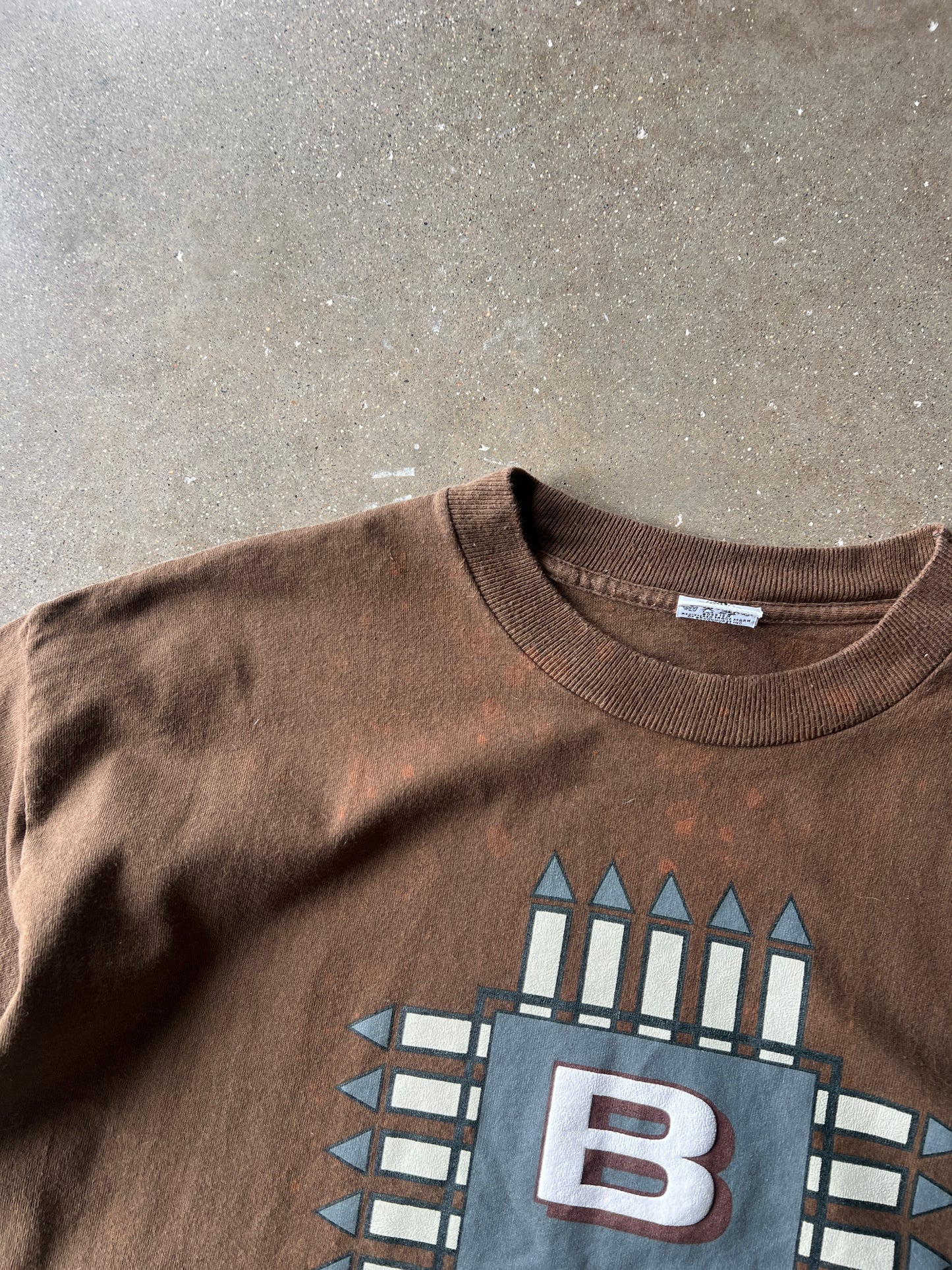 Vintage Brown BOSS Spellout Shirt - XL
