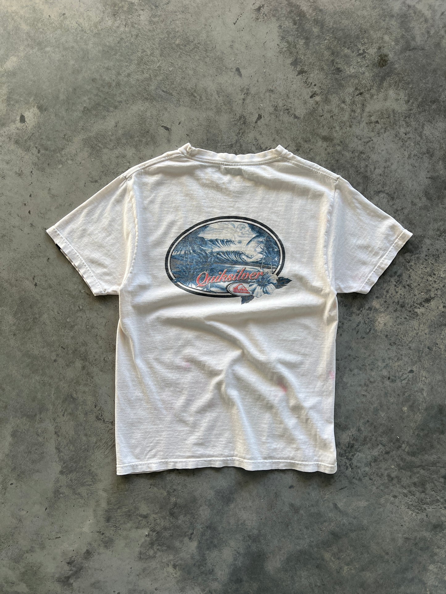 Vintage White Quicksilver Ocean Shirt - S