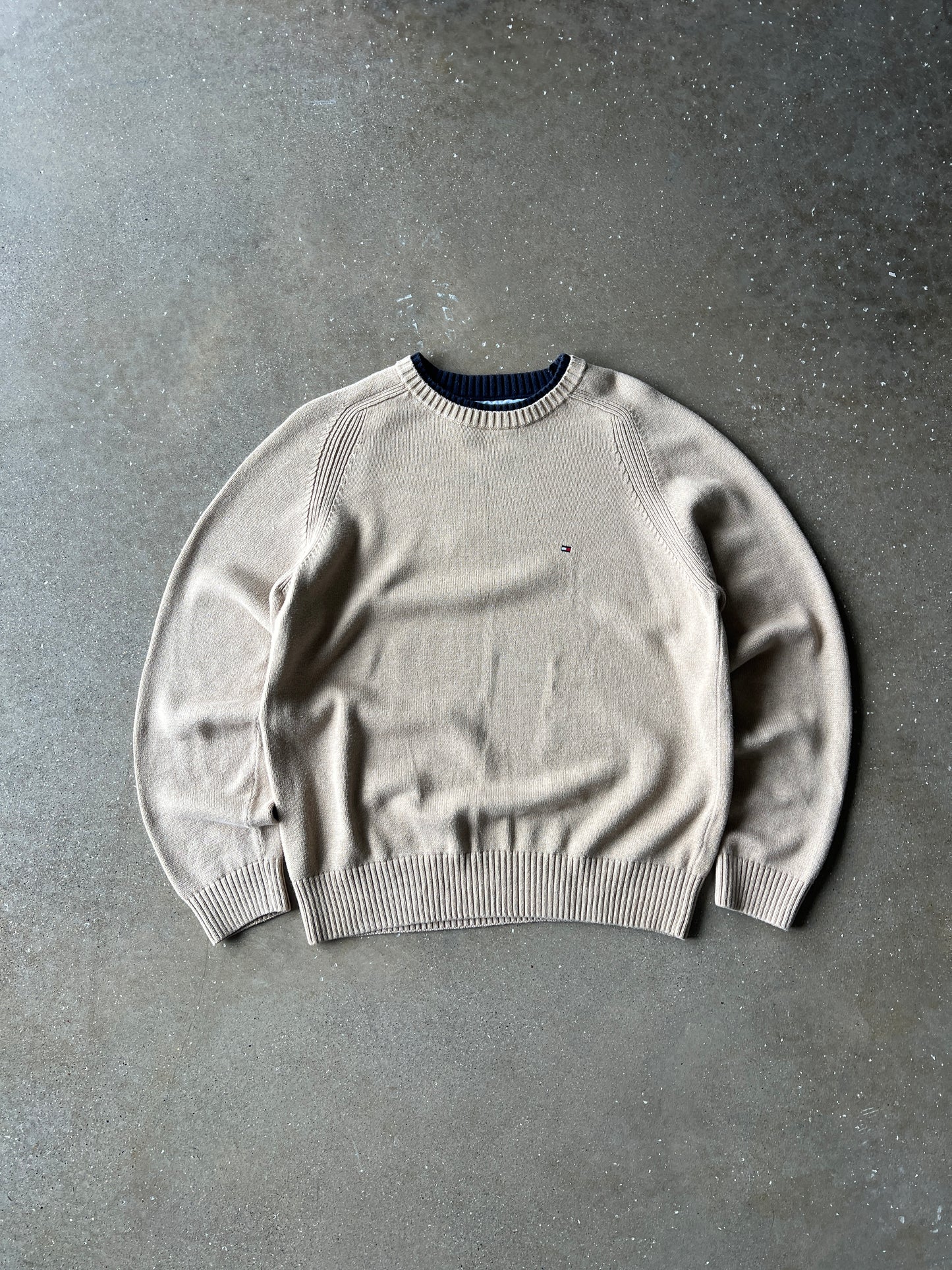 Vintage Cream Tommy Hilfiger Crew - L