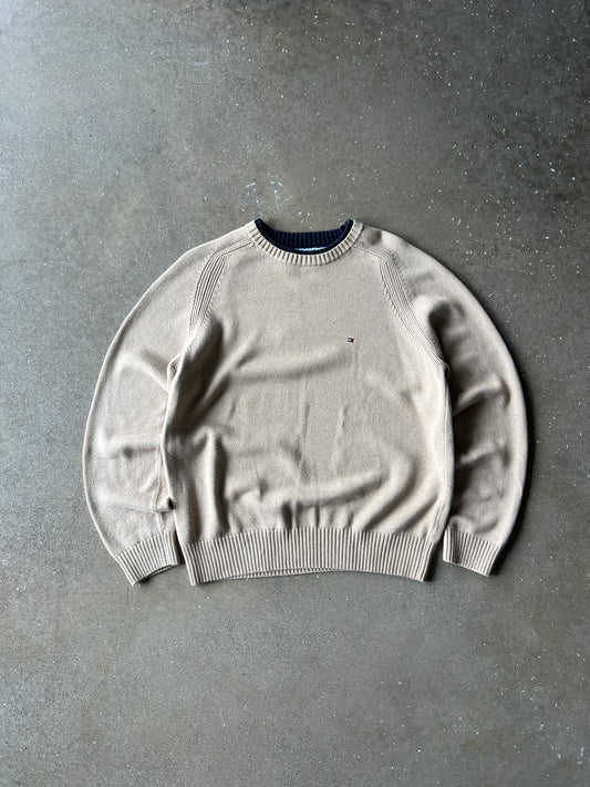 Vintage Cream Tommy Hilfiger Crew - L