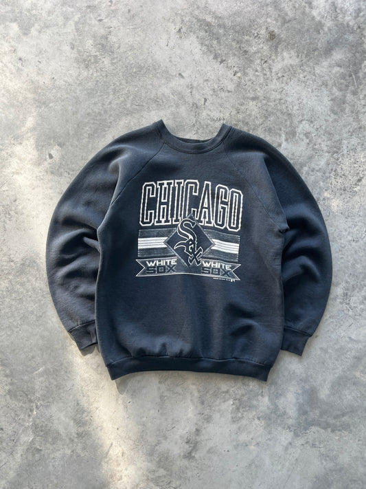 Vintage Black Chicago White Sox Crew - M