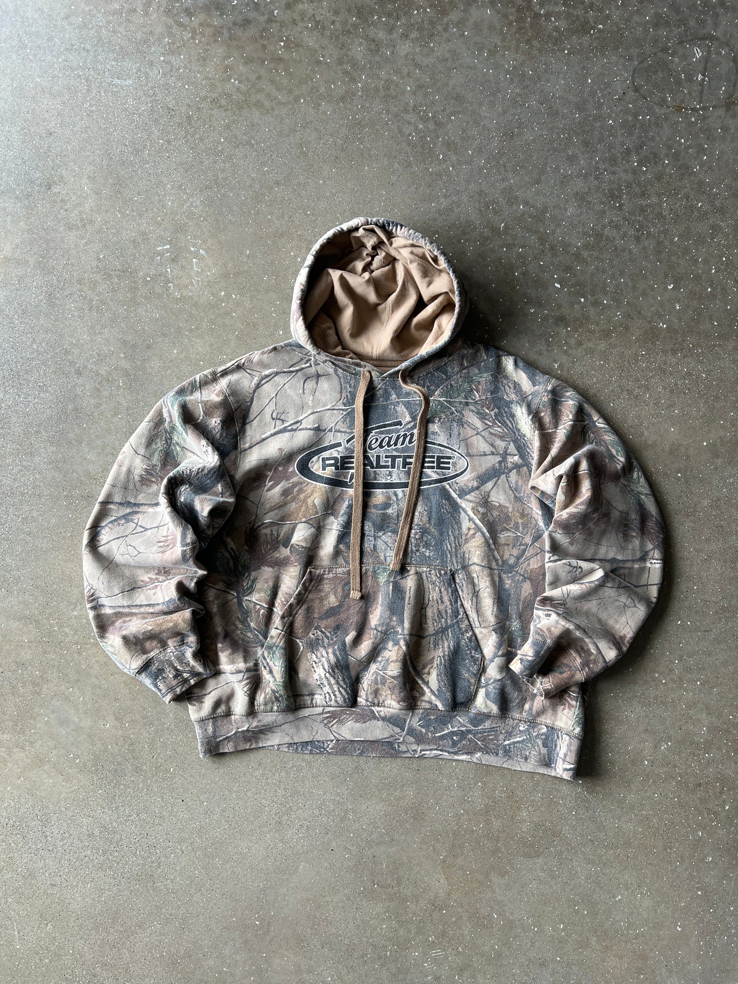 Vintage RealTree Camo Spellout Hoodie - XL