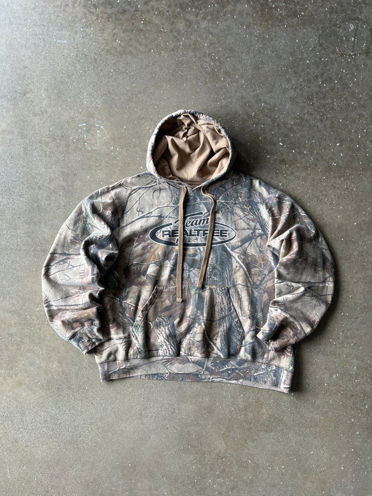 Vintage RealTree Camo Spellout Hoodie - XL