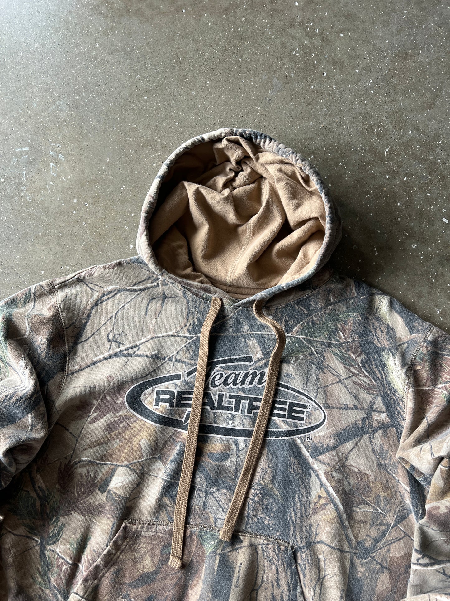 Vintage RealTree Camo Spellout Hoodie - XL
