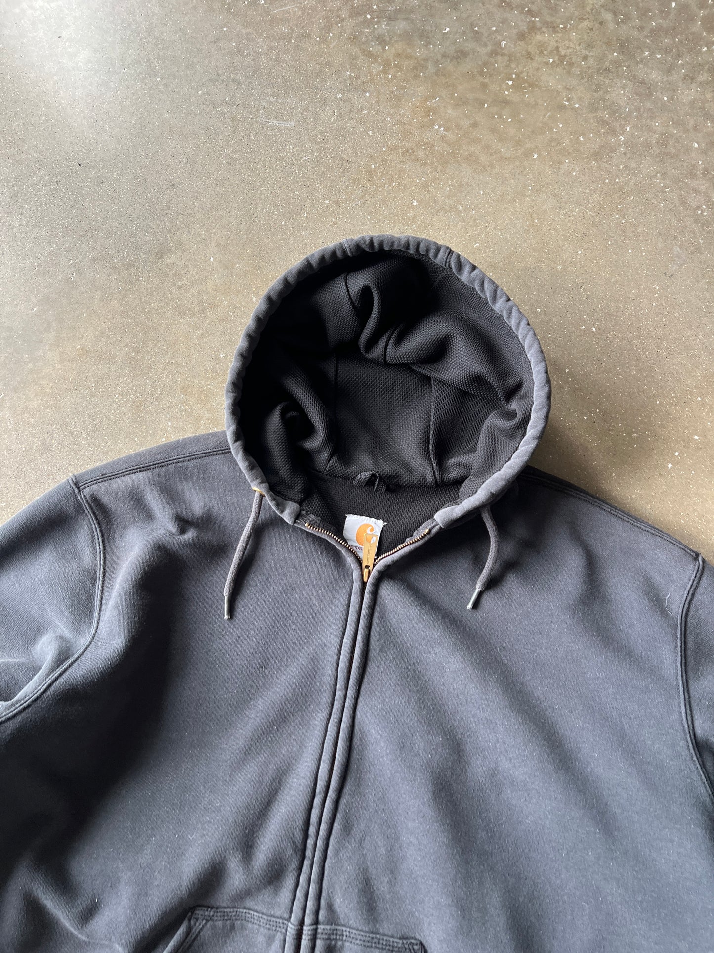 Vintage Grey Carhartt ThermalLined Hoodie - XL