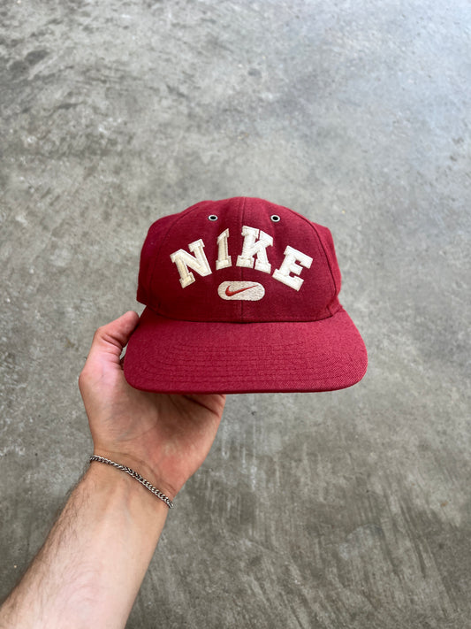 Vintage Red Nike Fitted Hat