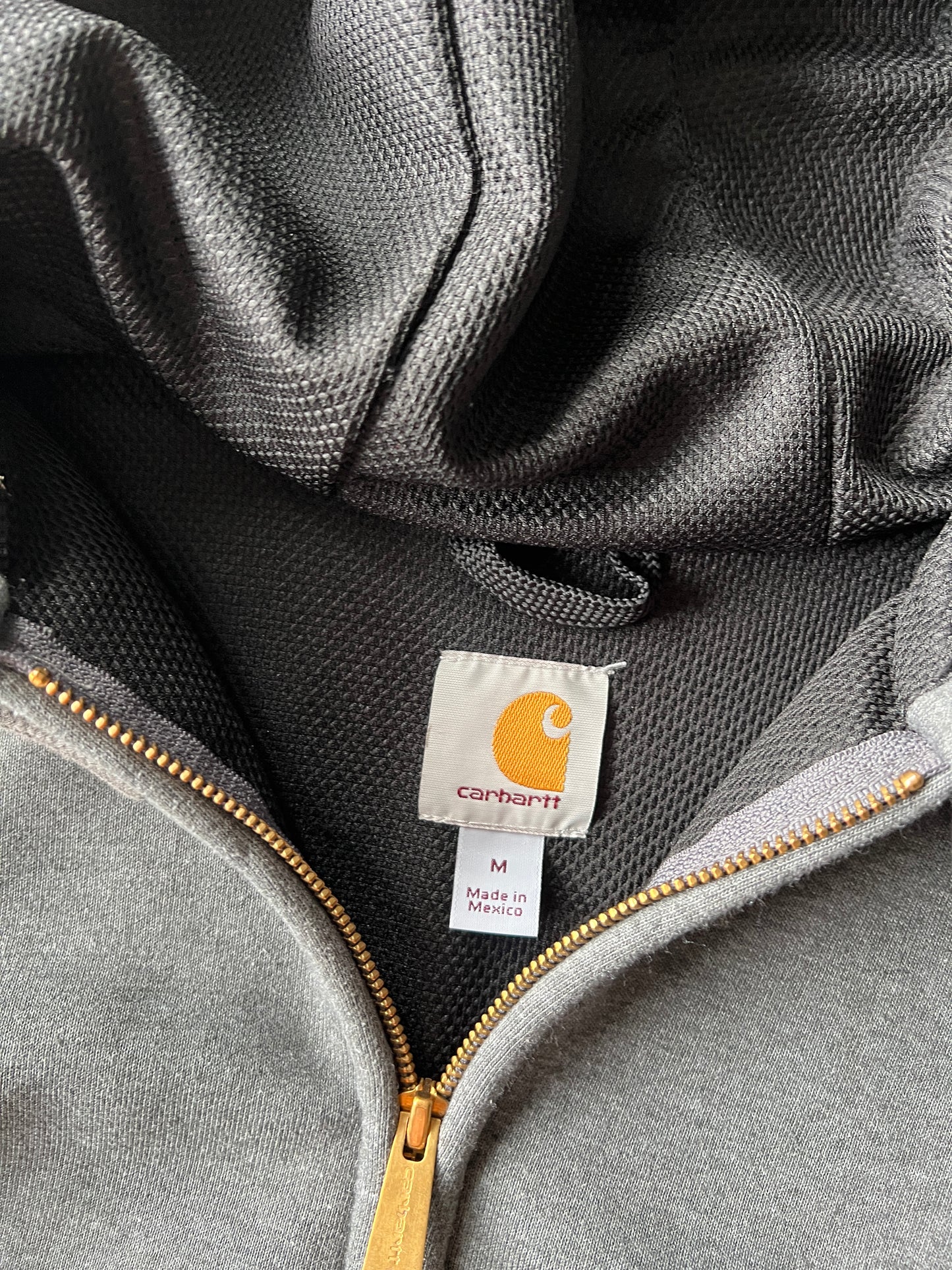 Vintage Grey Carhartt ThermalLined Hoodie - M