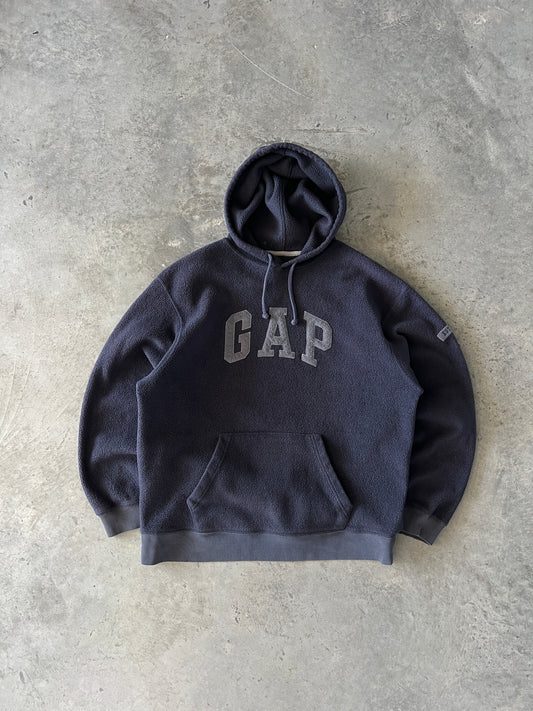 Vintage Navy Gap Spellout Fleece - L