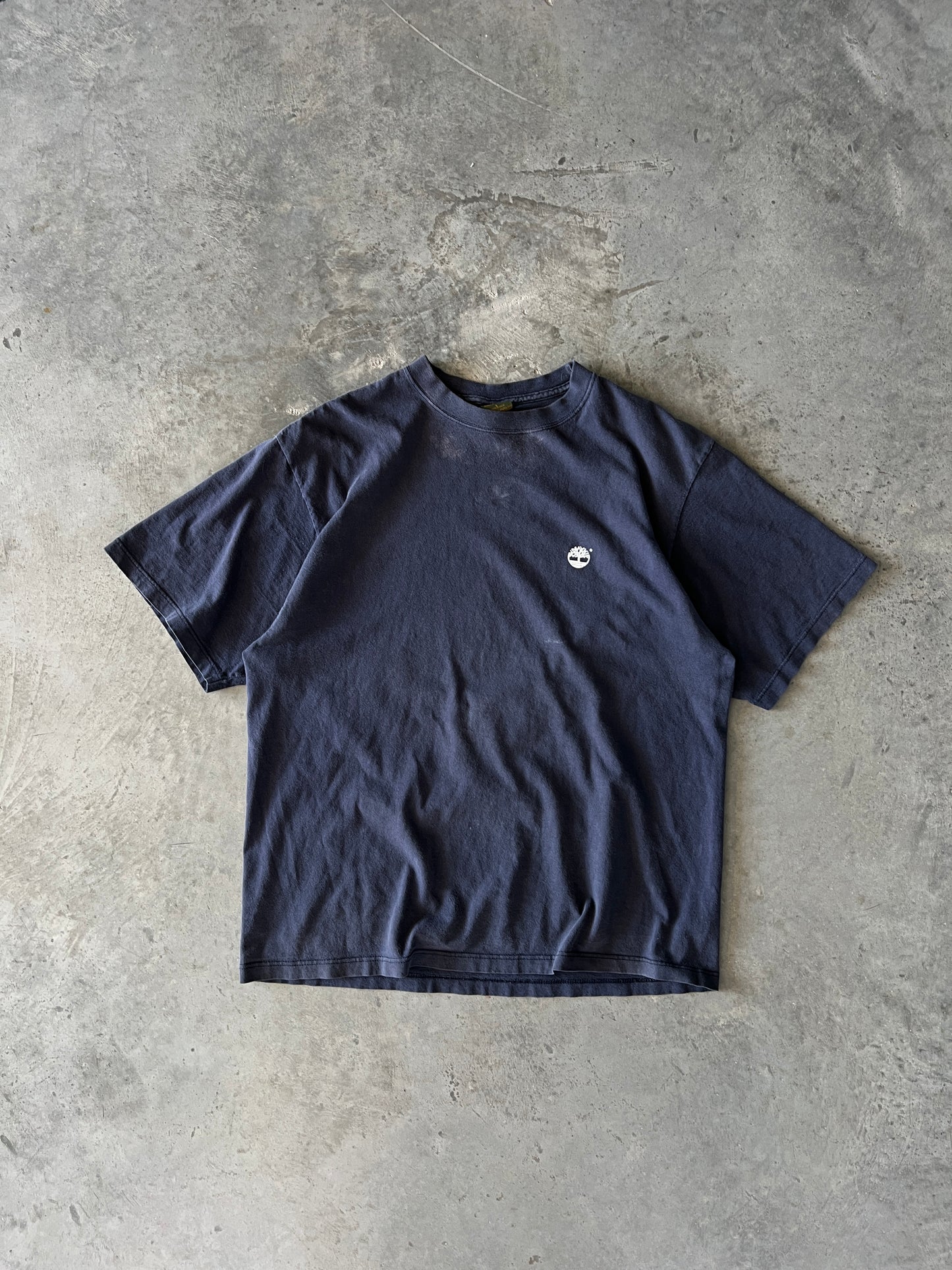 Vintage Navy Timberland Logo Shirt - M