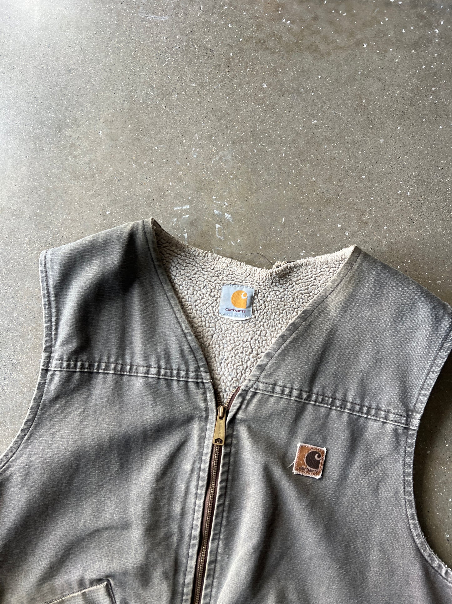 Vintage Faded Grey Carhartt Vest -XL