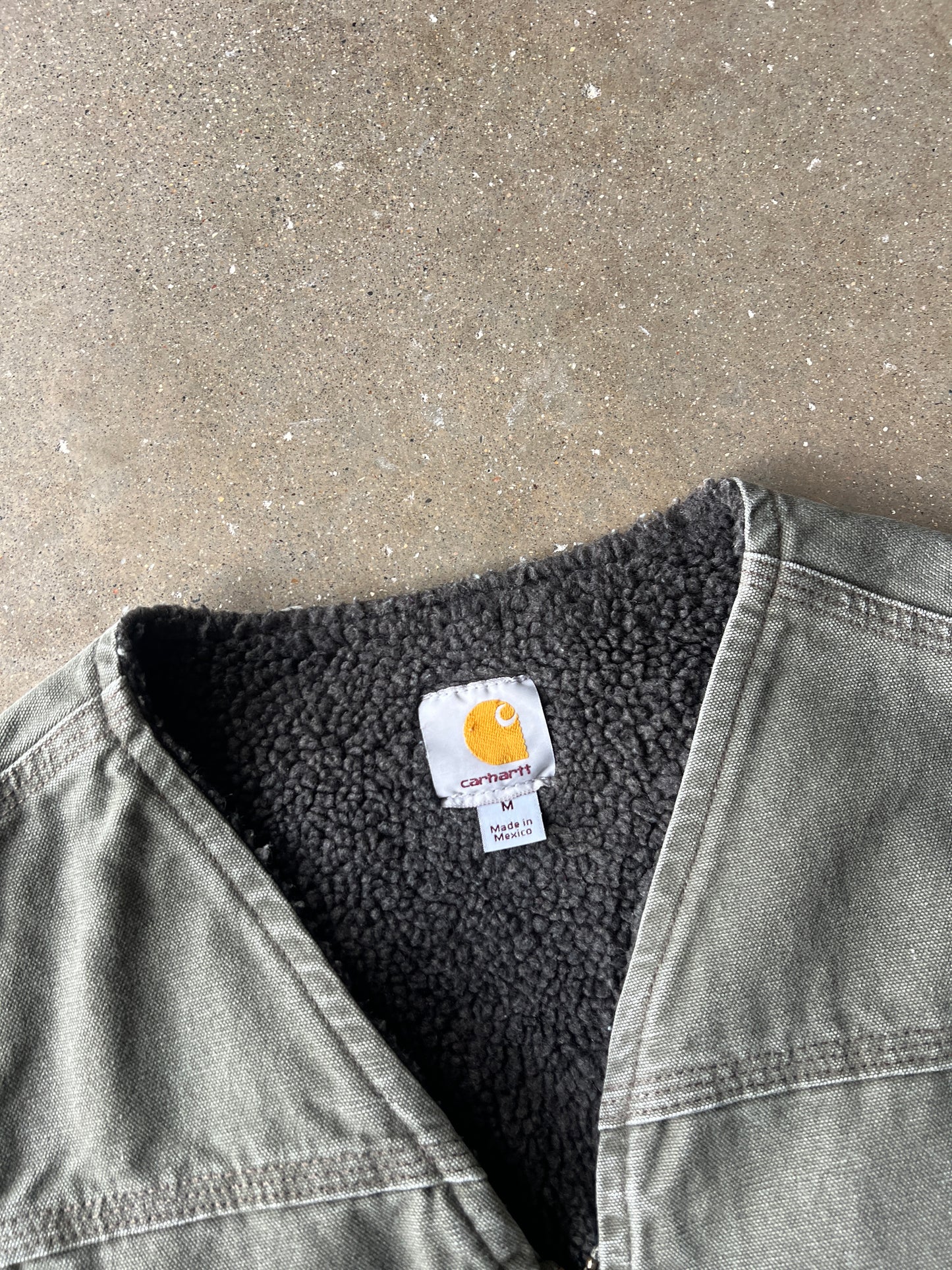 Vintage Faded Dark Grey Carhartt Vest - M