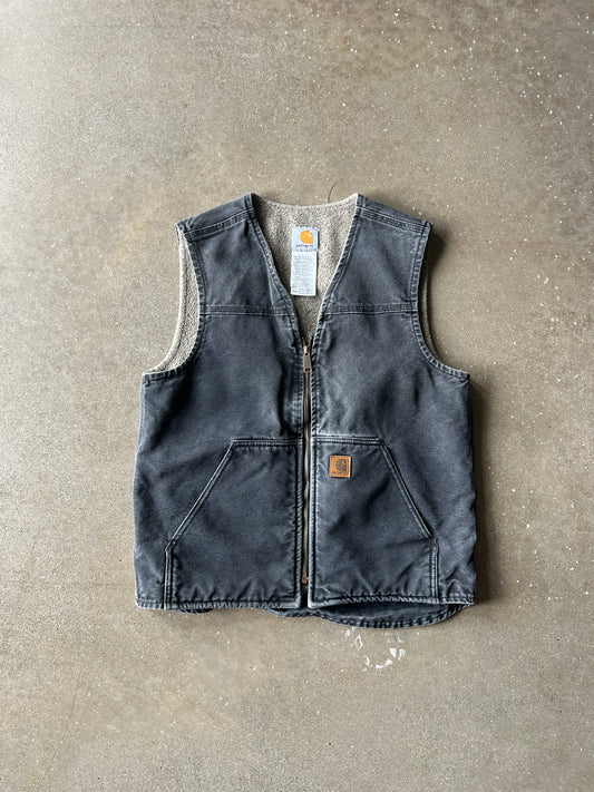 Vintage Faded Black Carhartt Vest - M