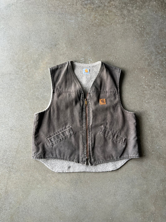 Vintage Faded Brown Carhartt Vest - XL