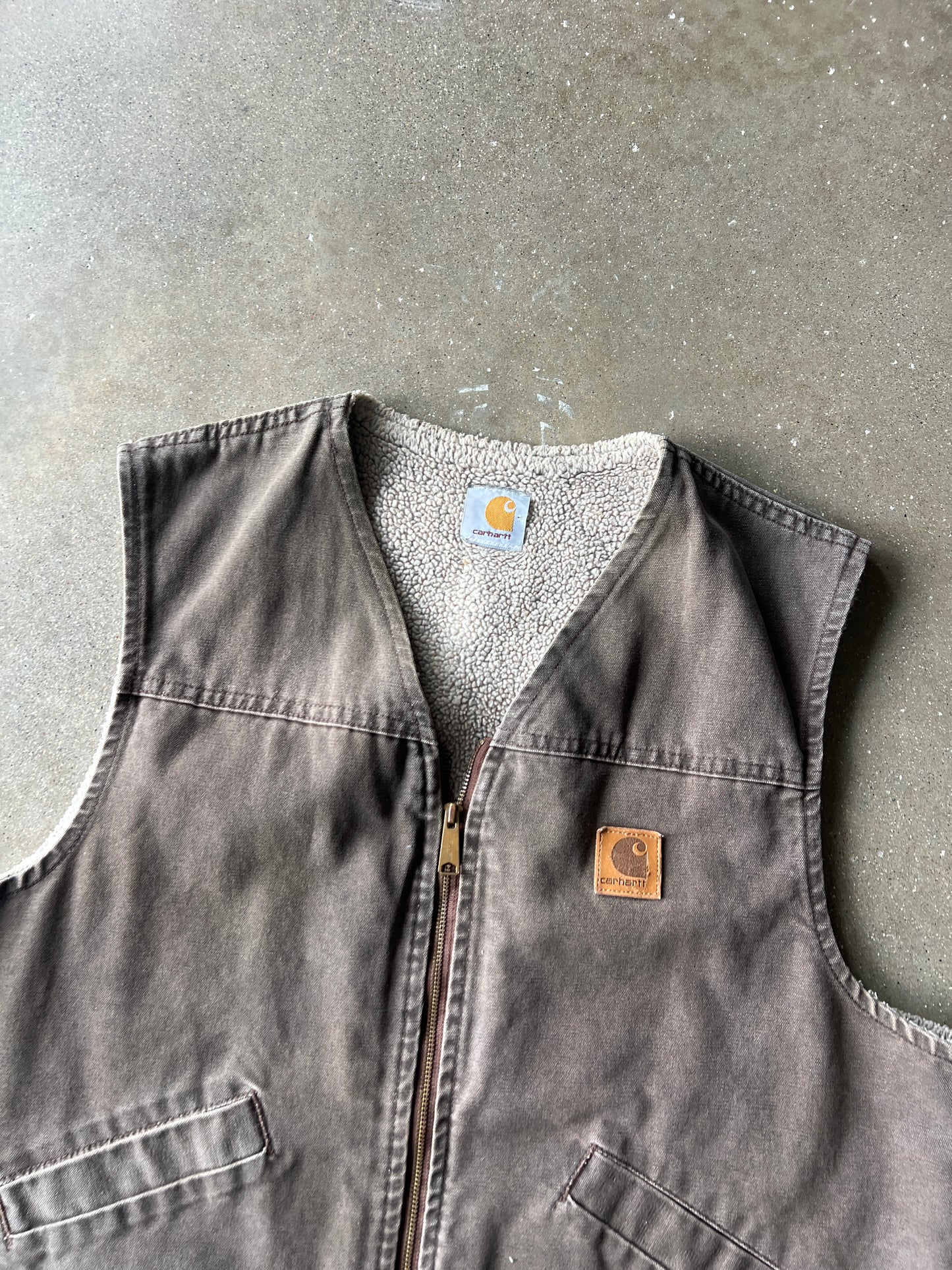 Vintage Faded Brown Carhartt Vest - XL