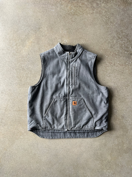 Vintage Faded Black Carhartt Vest - XL