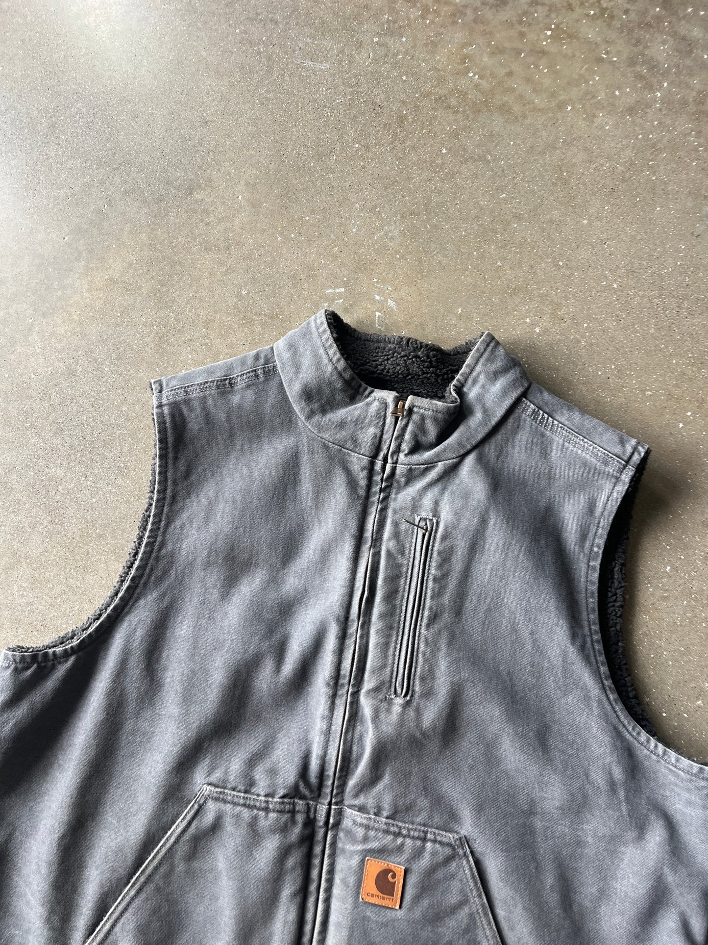 Vintage Faded Black Carhartt Vest - XL