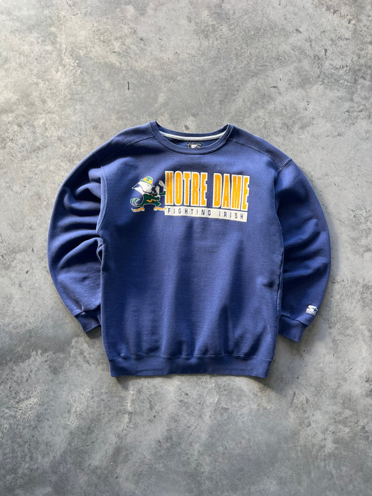 Vintage Chalk Blue Notre Dame Crew - M