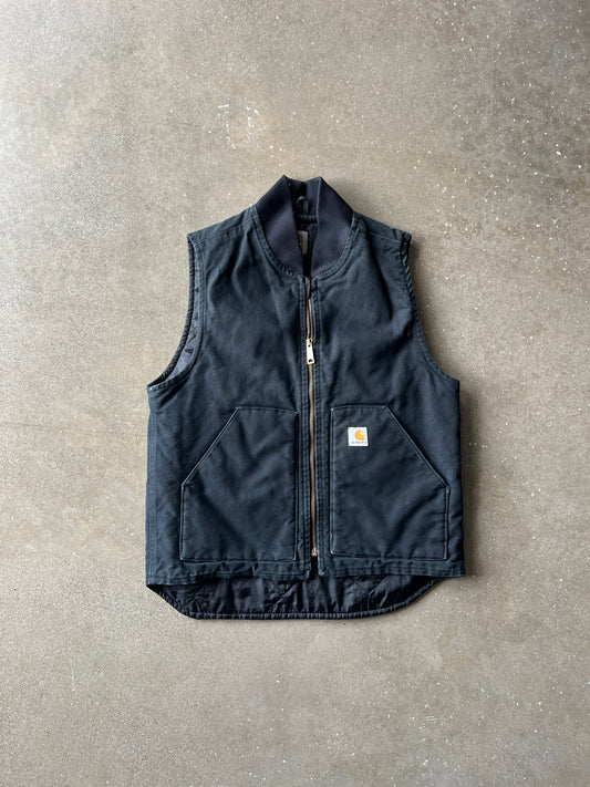 Vintage Faded Black Carhartt Vest - M