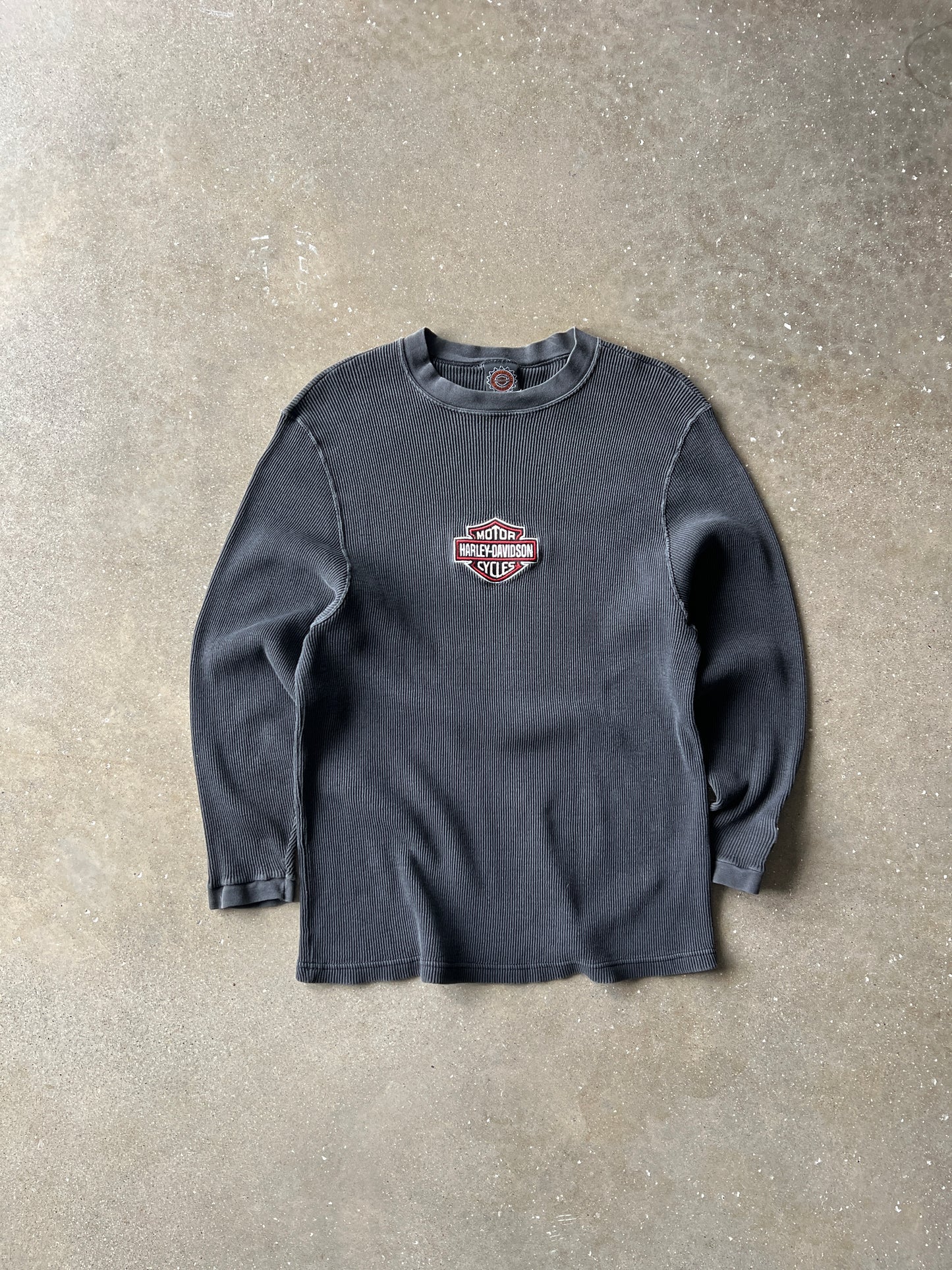 Vintage Faded Black Harley Davidson Thermal Long sleeve - XL